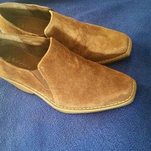 Brown Suede Square Toe Western Bootie